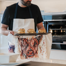 The Hebrides Highland Cow Cotton Tea Towel by Meg Hawkins