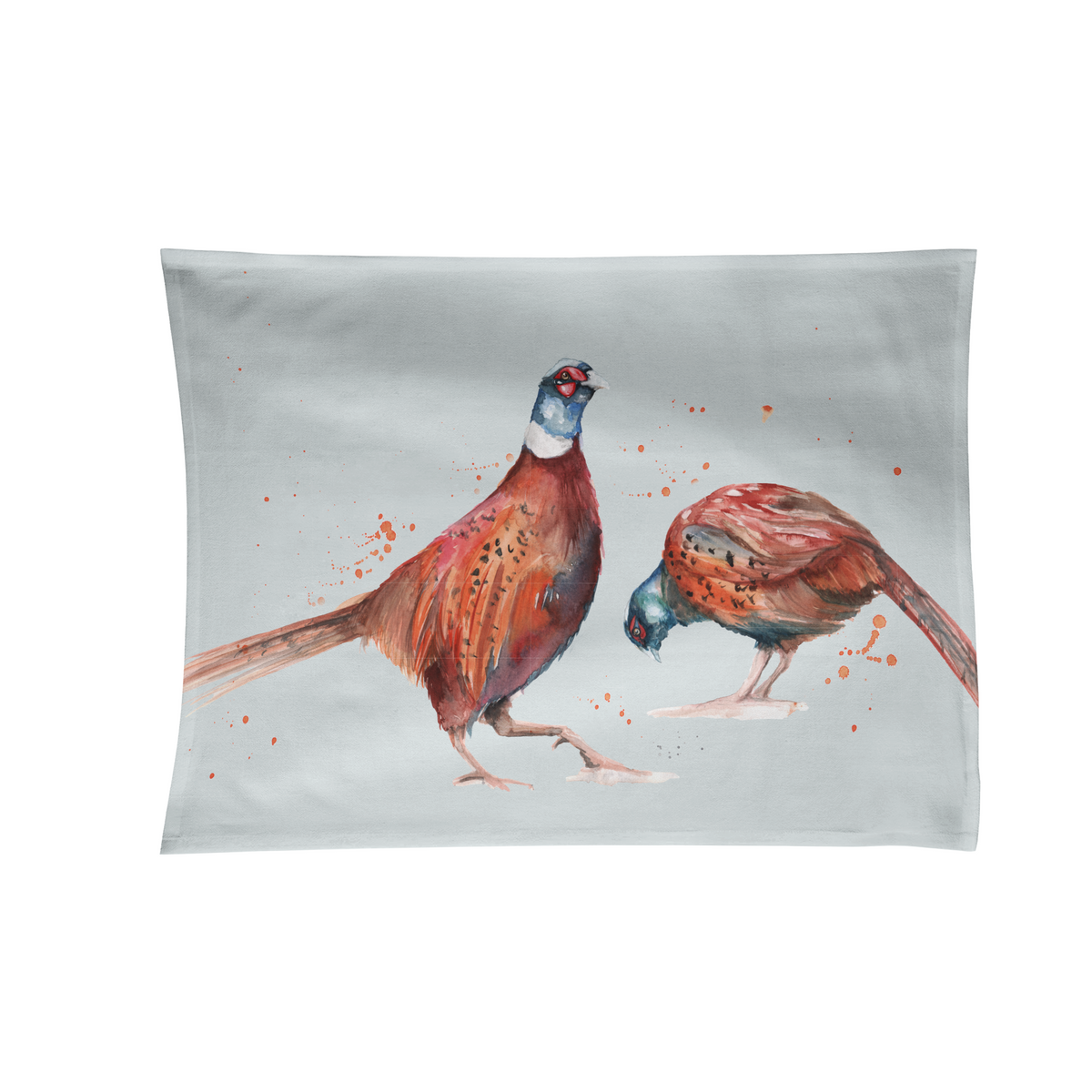 The Woodland Pheasant Organic Cotton Tea Towel by Meg Hawkins