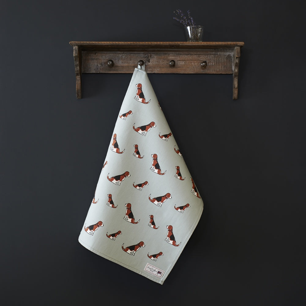 Beagle Organic Cotton Tea Towel from Sweet William Designs