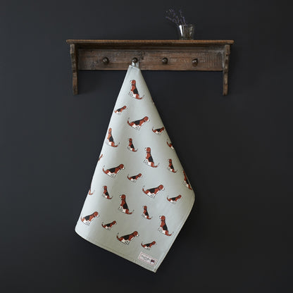 Beagle Organic Cotton Tea Towel from Sweet William Designs