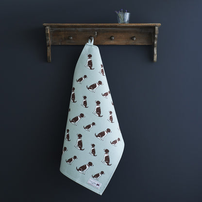 Springer Spaniel Organic Cotton Tea Towel from Sweet William Designs