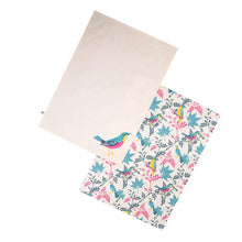 RHS Birds Set of 2 Organic Cotton Tea Towels in Stone from Dexam