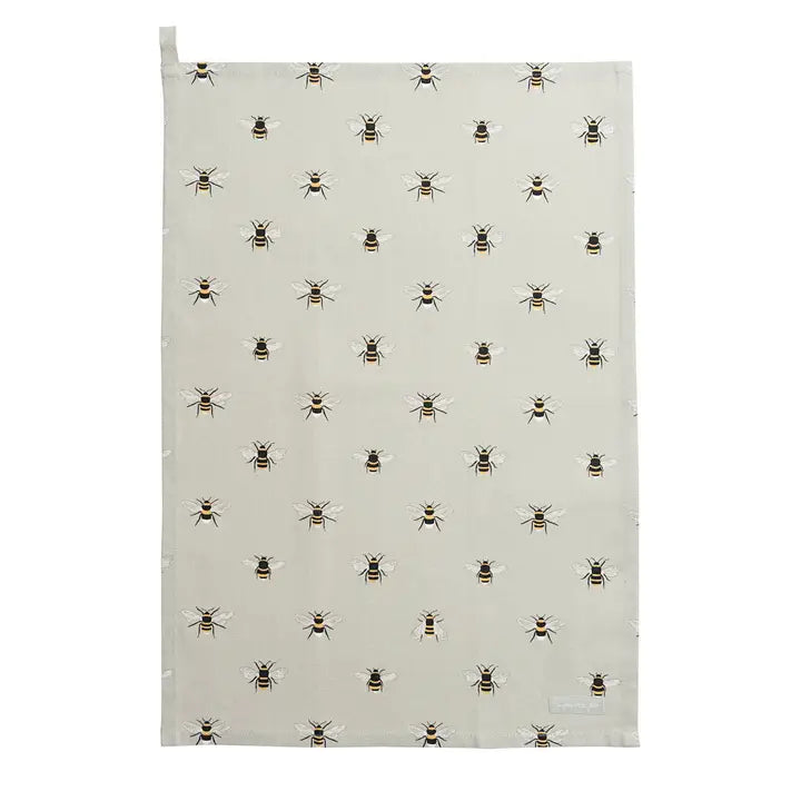 Bees Cotton Tea Towel by Sophie Allport