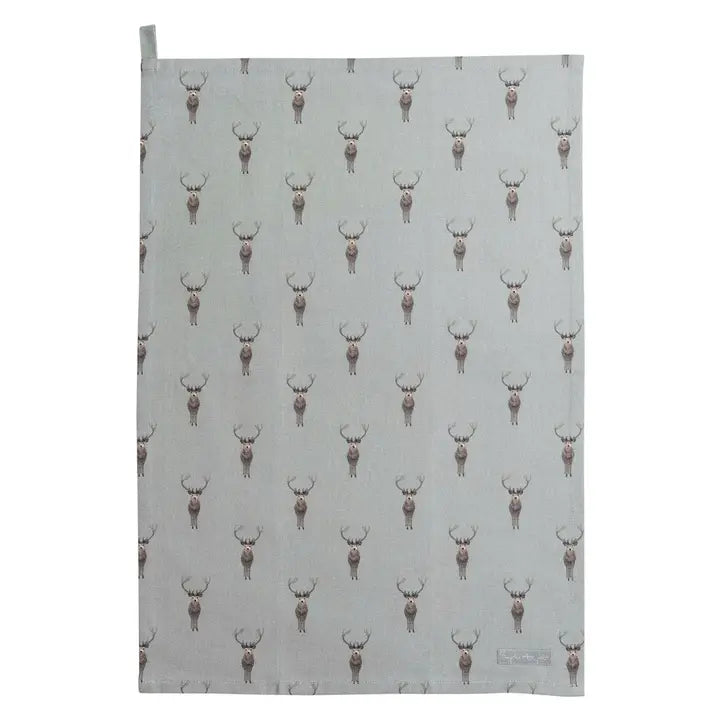 Highland Stag Cotton Tea Towel by Sophie Allport