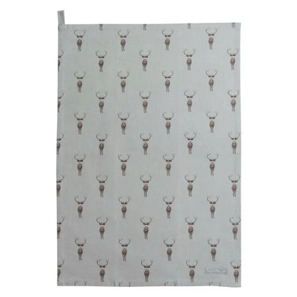 Highland Stag Cotton Tea Towel by Sophie Allport