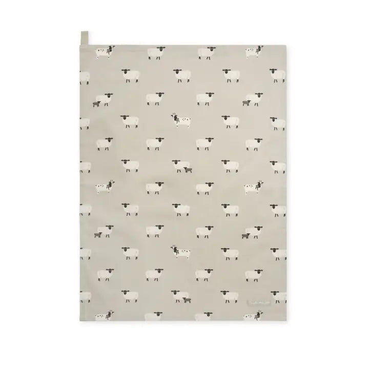 Sheep Cotton Tea Towel by Sophie Allport