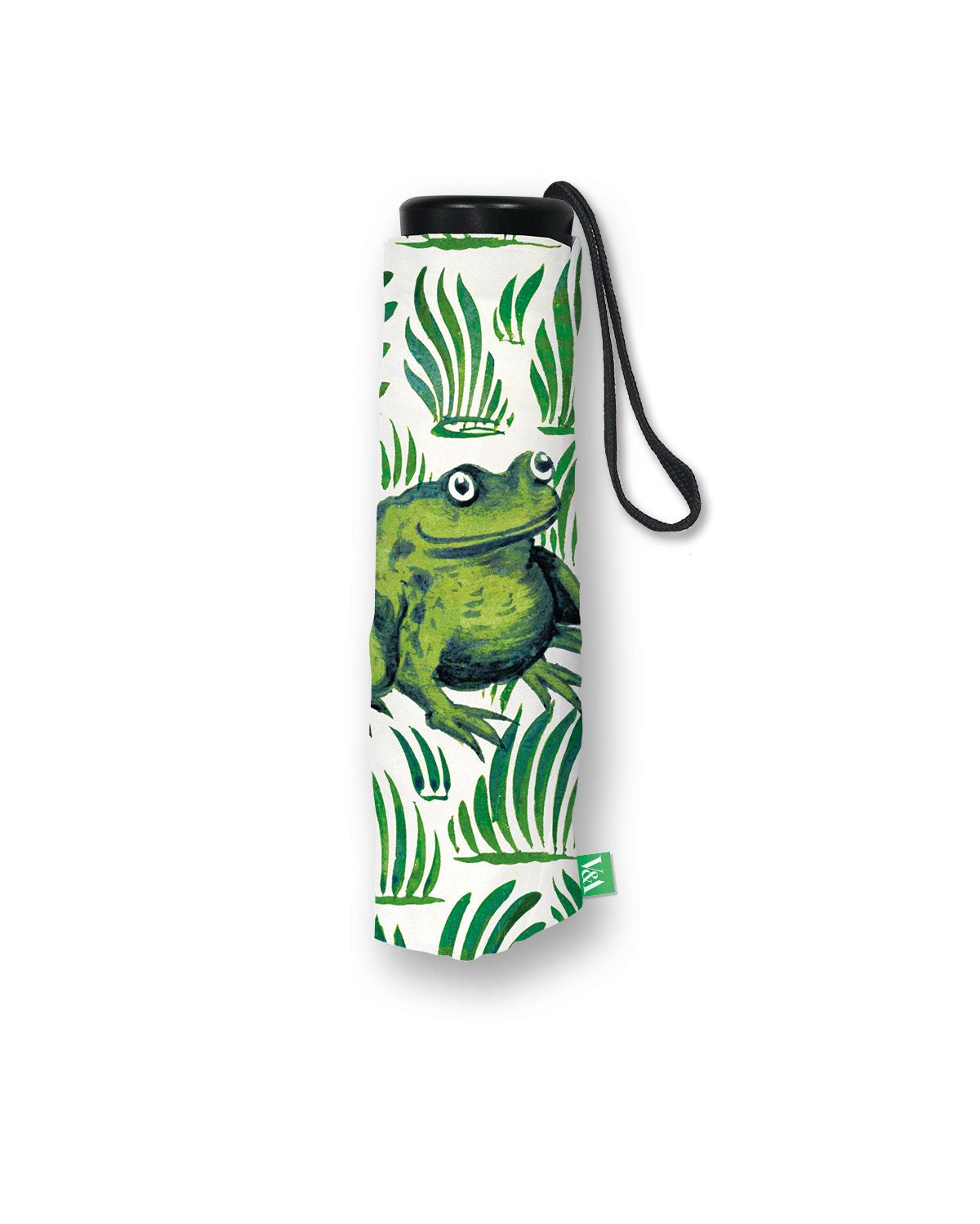 V&A Frog Tile Compact Umbrella by William De Morgan