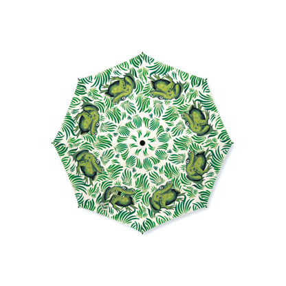 V&A Frog Tile Compact Umbrella by William De Morgan